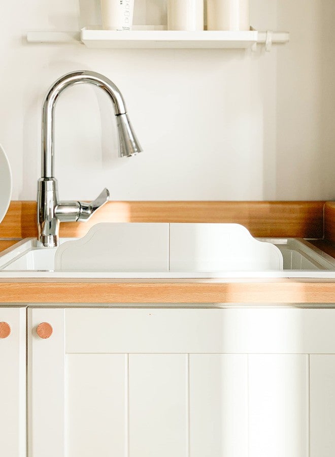 Michelle N Logan Sink Splash Guard - Foldable Kitchen Sink Splash Guard - Premium Extra-Large Splash Guard for Sink - Adjustable Height with Suction Cups - Durable PP Material - Large Size - Image 4